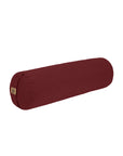 Round yoga bolster in maroon