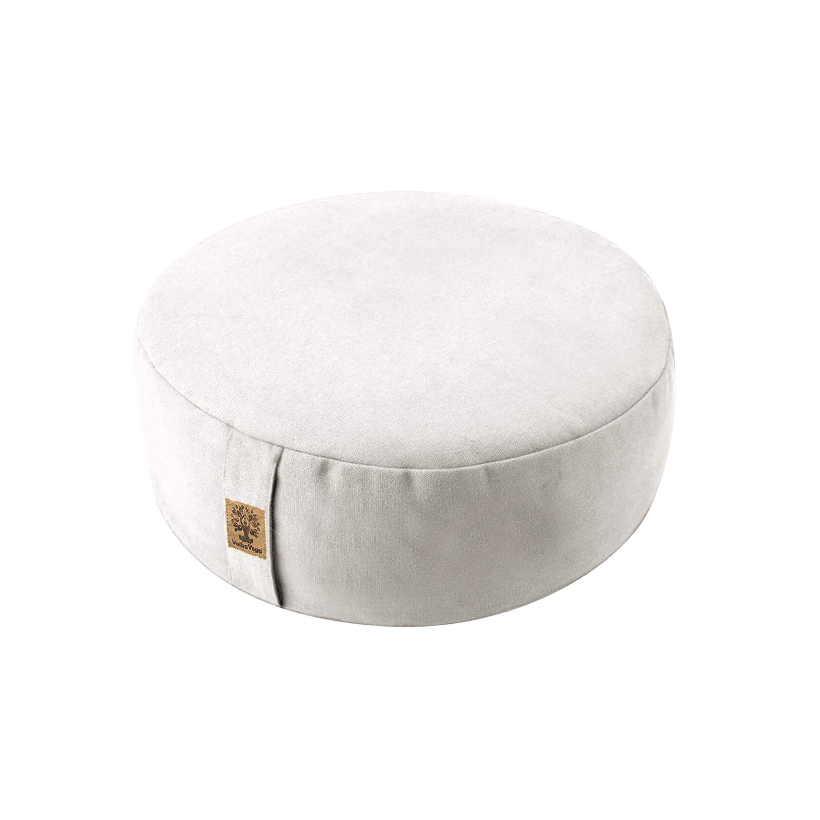 White cotton meditation cushion
