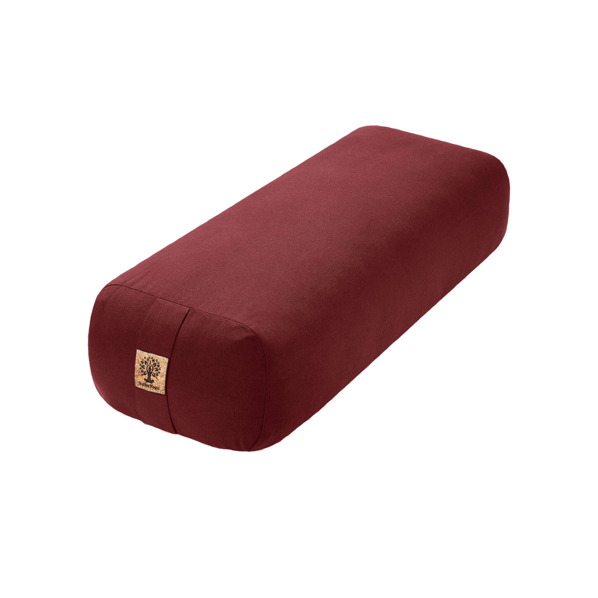Rectangular yoga bolster in maroon