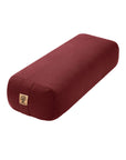 Rectangular yoga bolster in maroon