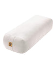 Rectangular yoga bolster in white