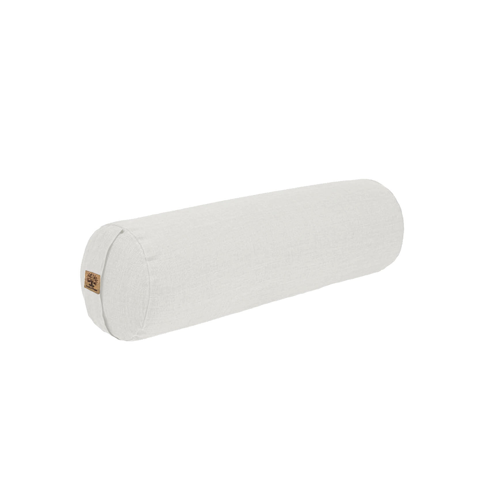 Round Yoga Bolster - White