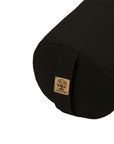 Black yoga bolster with zipper