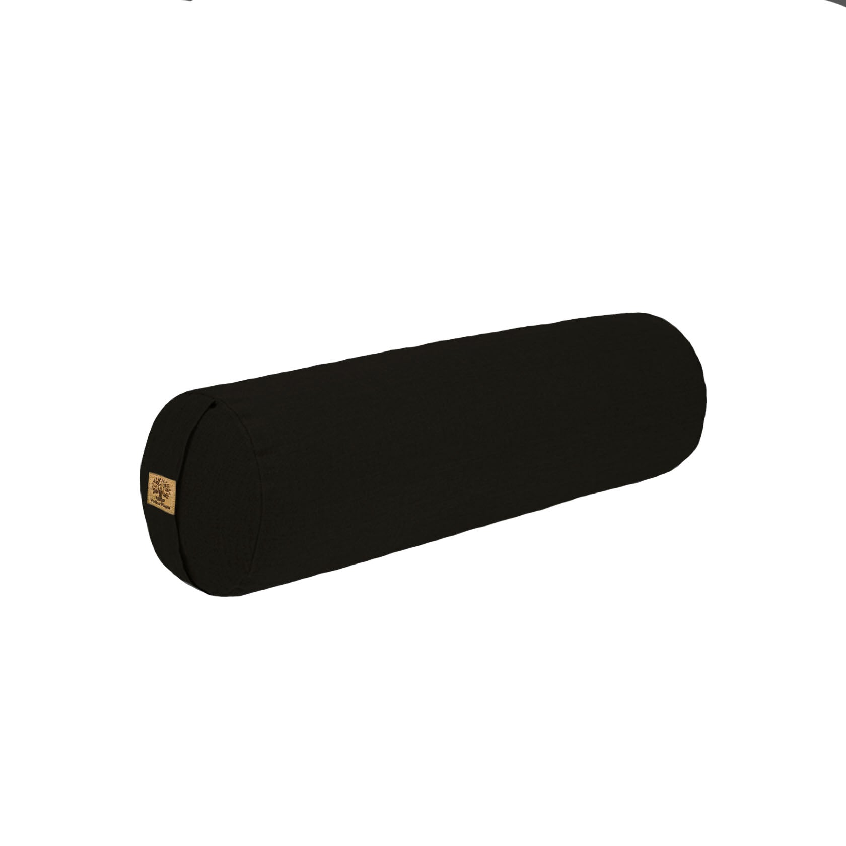 Round Yoga Bolster - Black