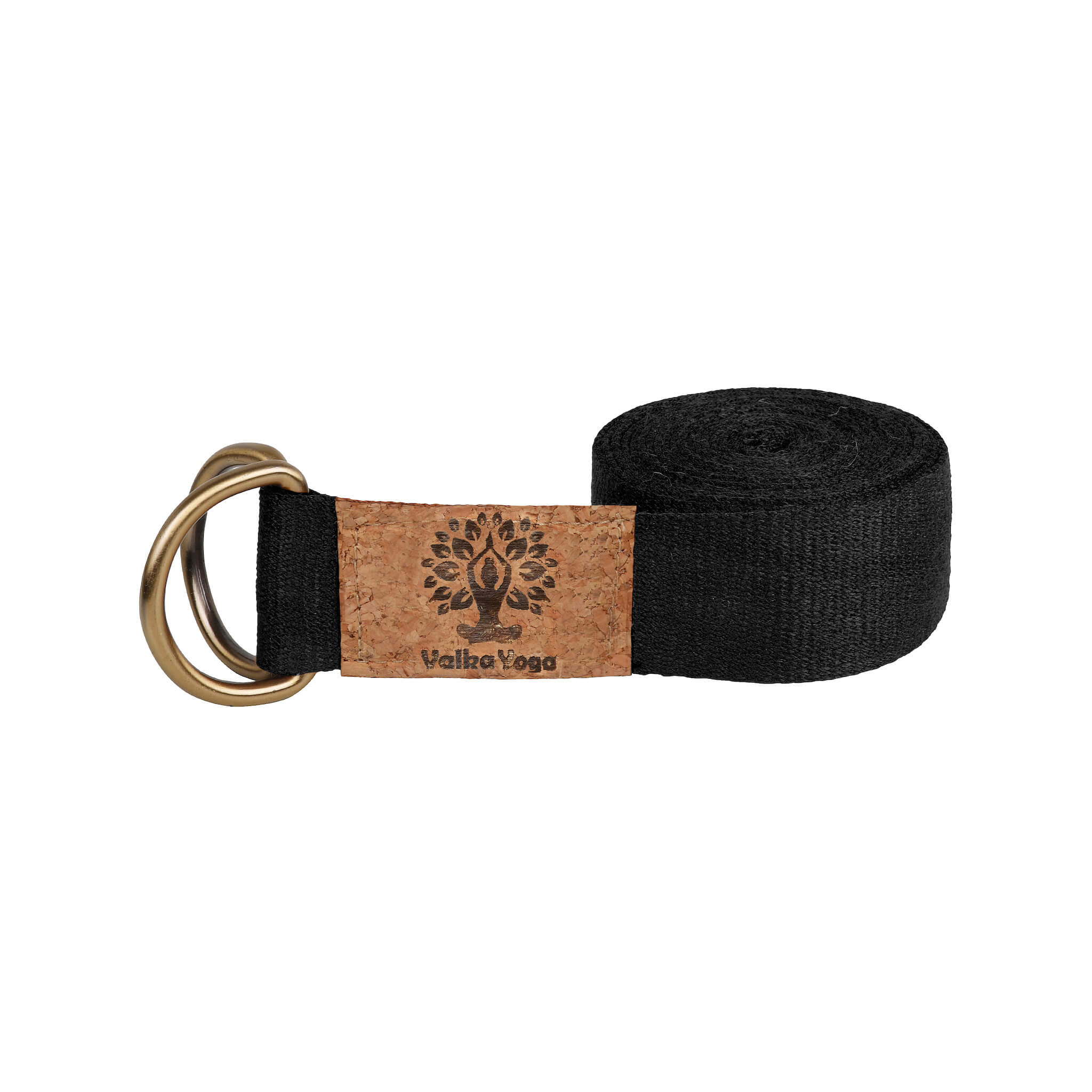 Cotton yoga belt - black
