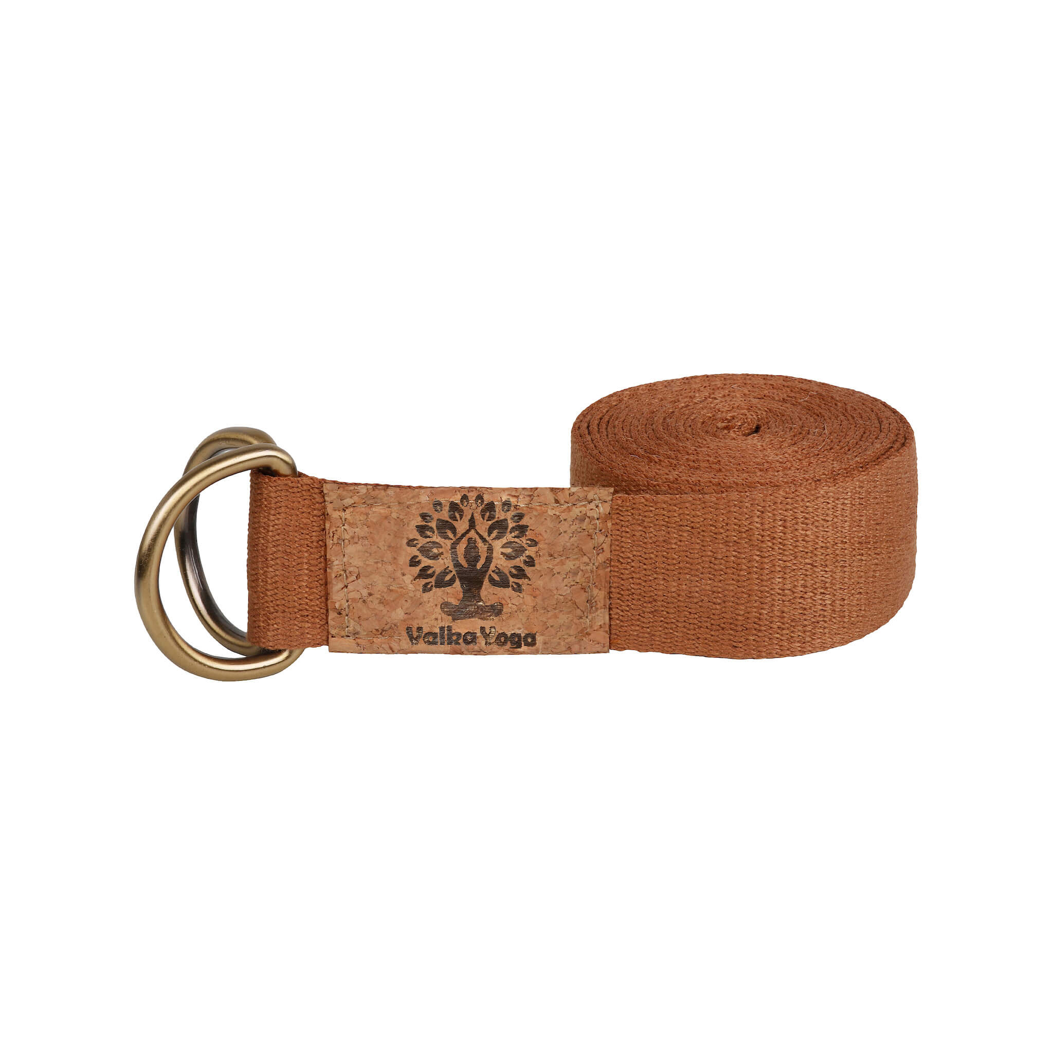 Cotton yoga belt - brown