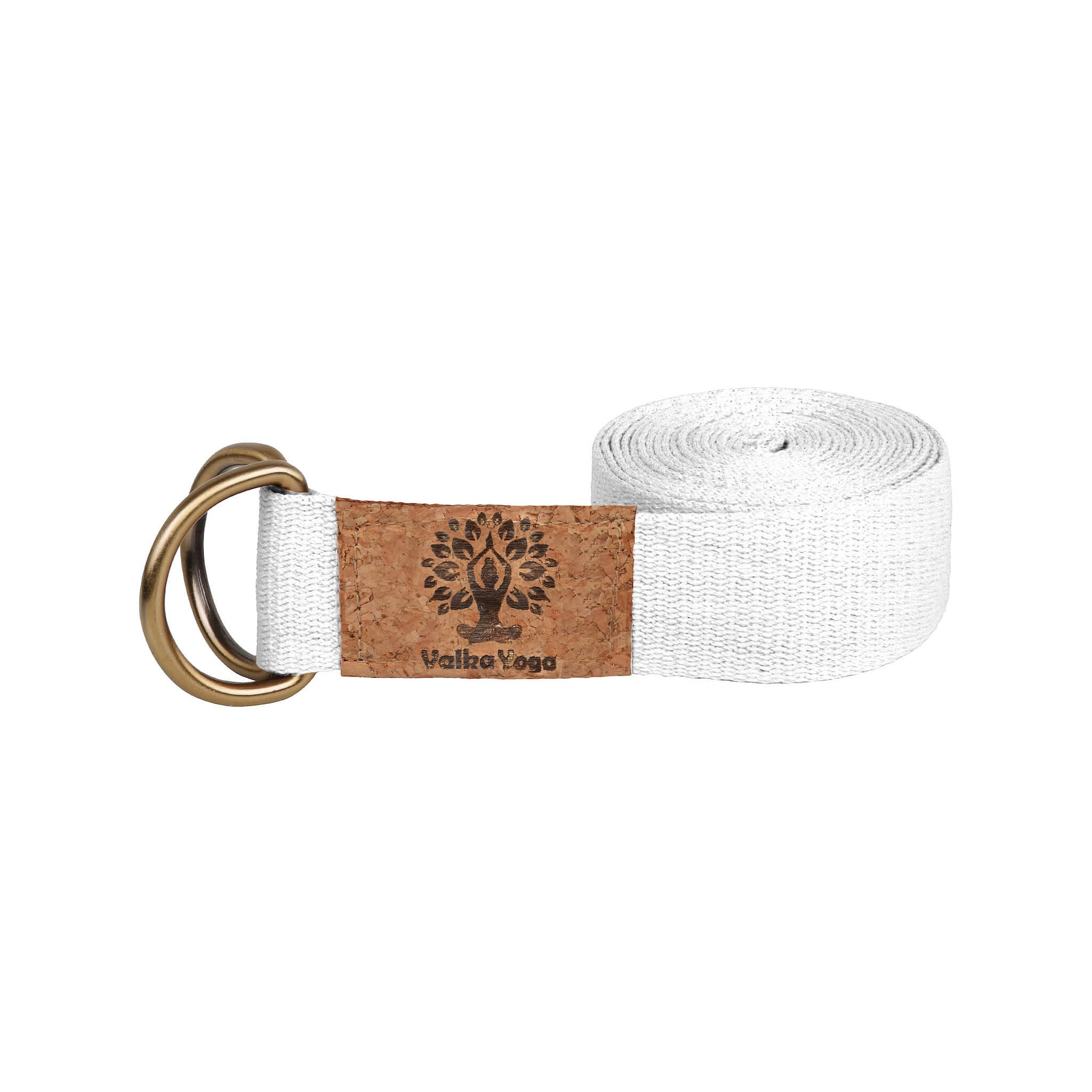 Cotton yoga belt - white