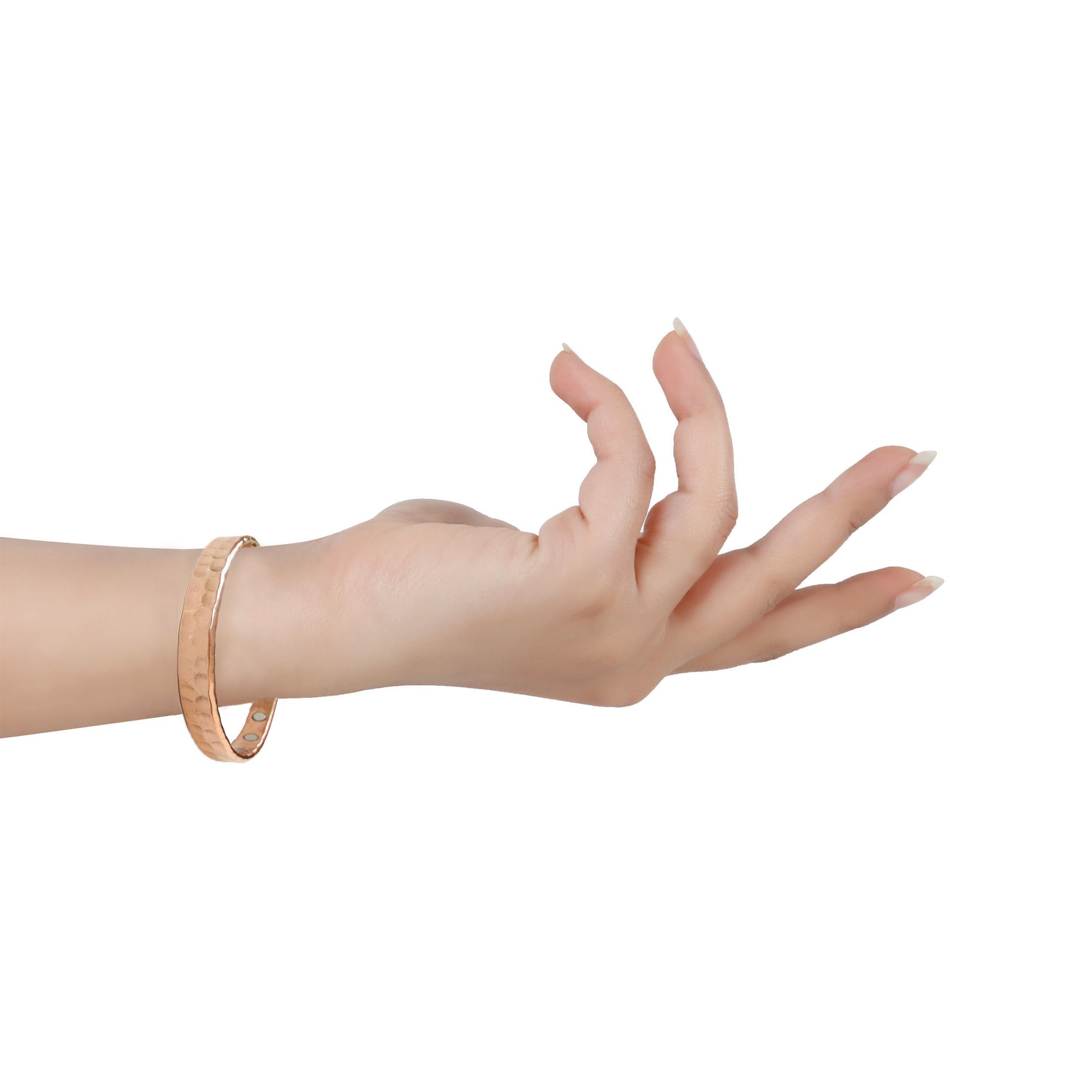 Magnetic copper bracelet worn on wrist